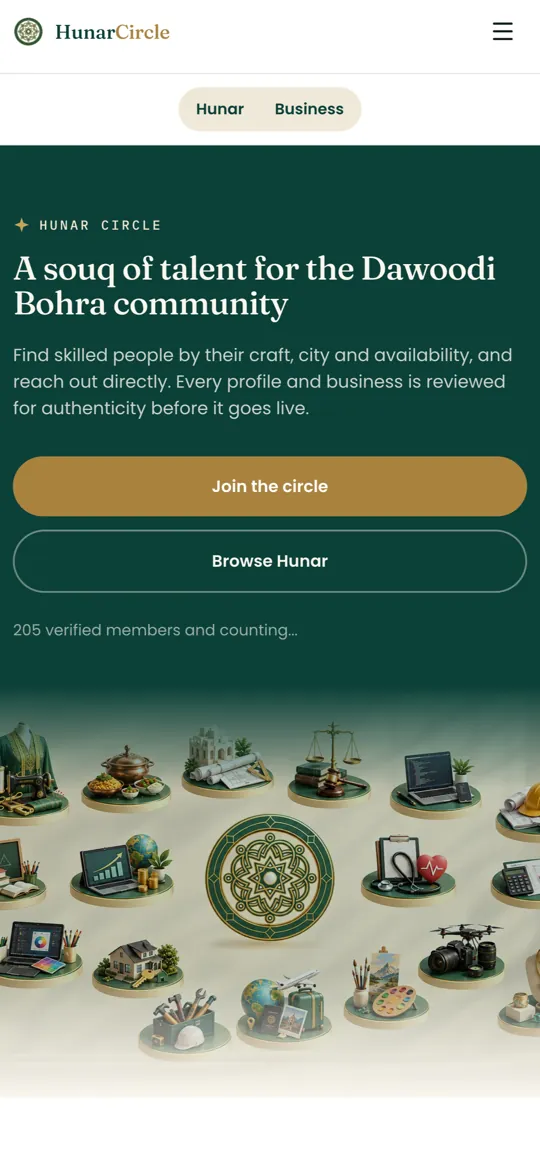 Hunar Circle Screenshot 1 - Community Talent Directory Home
