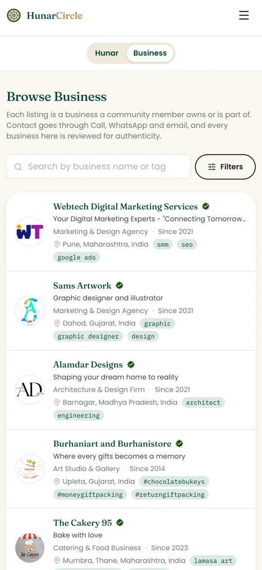 Hunar Circle Screenshot 3 - Verified Business Listings