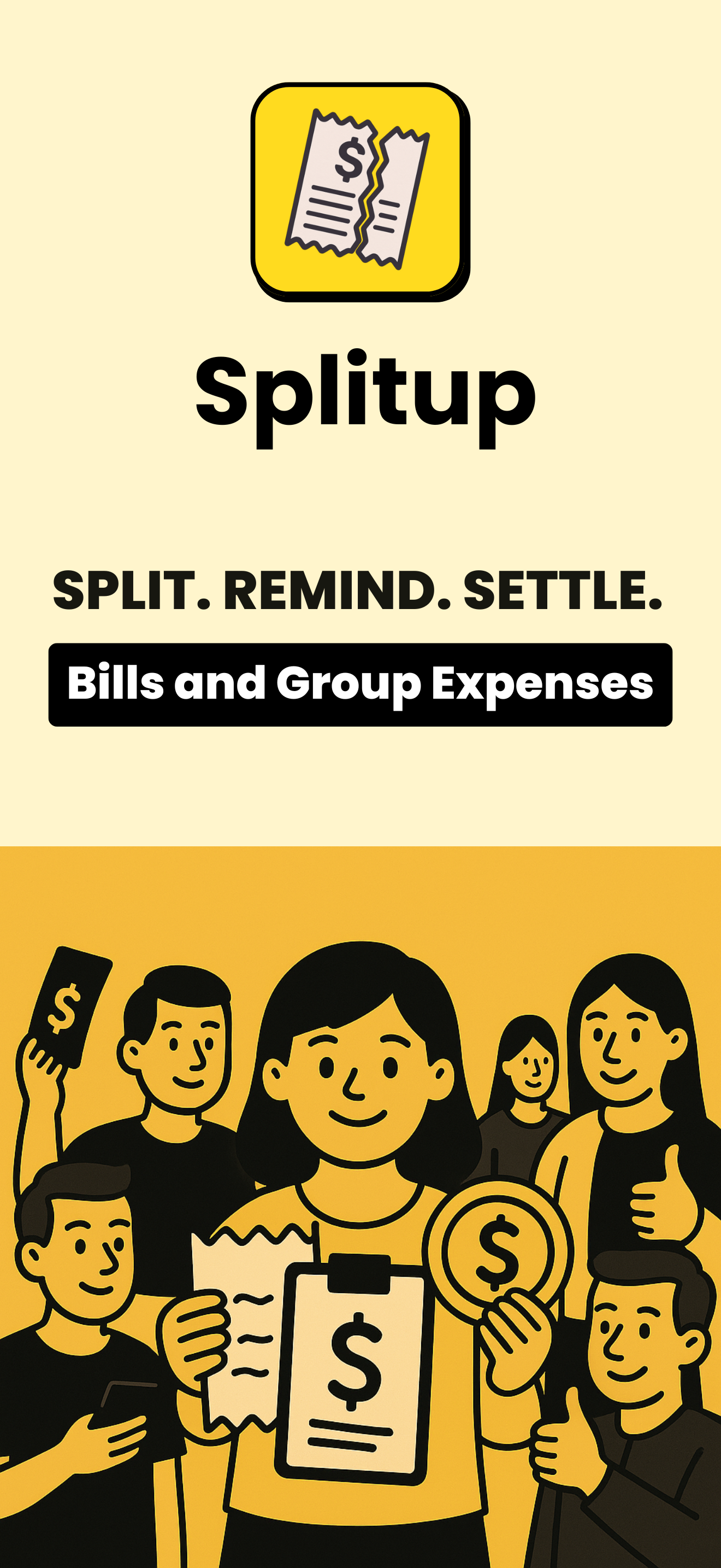 Splitup App Screenshot 1 - Group Expense Overview